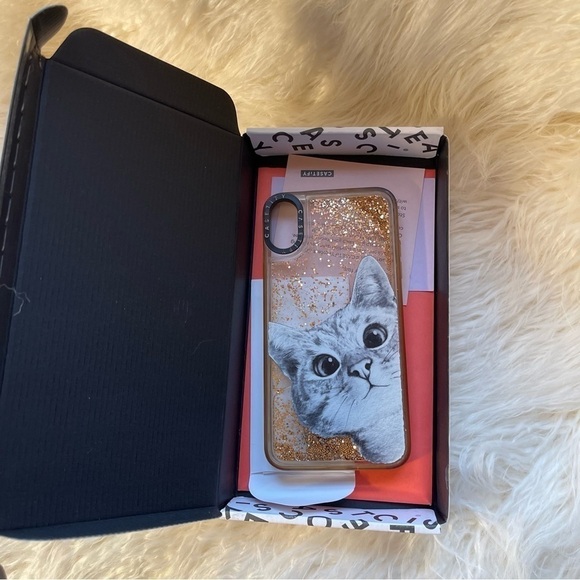 Castify IPhone XS Max Cat Phone Case Protector Clear Gold - Picture 5 of 6